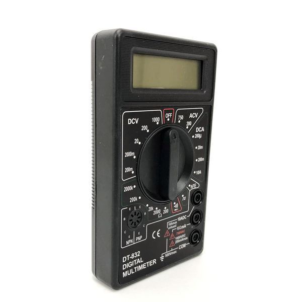 Мультиметр цифровой тестер Digital DT-832 со звуковой прозвонкой, тестер напряжения цифровой 00017263 фото