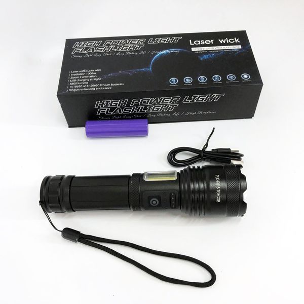 Фонарик PLD-P815 White Laser LED PM10-TG+COB, Фонарик тактический аккумуляторный ручной 00022949 фото