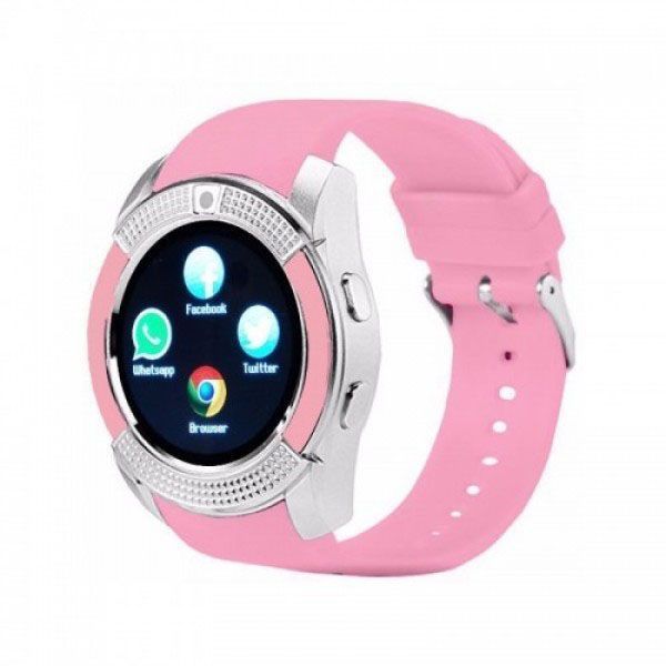 Умные смарт-часы Smart Watch V8. Цвет: розовый 00022411 фото