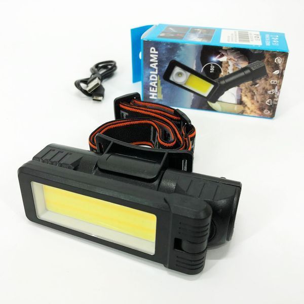 Фонарь WORKLIGHT 2 в 1 5305-COB(WHITE+YELLOW), Мощный фонарь для рыбалки, Мощный фонарь на голову 00023072 фото