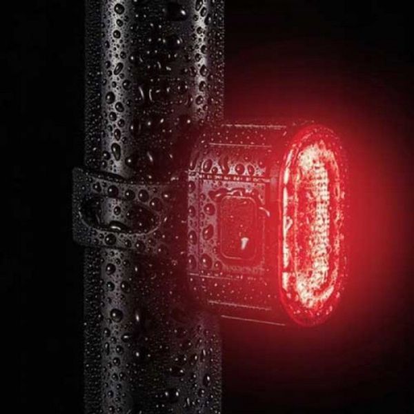 Велофонарь аккумуляторный передний и задний ZH-078-2LED фонарь + STOP-14SMD, Стоп-сигнал на заднюю раму 00016797 фото