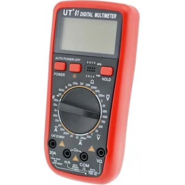 Цифровой мультиметр DT UT-61A с температурой и подсветкой экрана / Электрический тестер напряжения / Вольтметр 00024551 фото