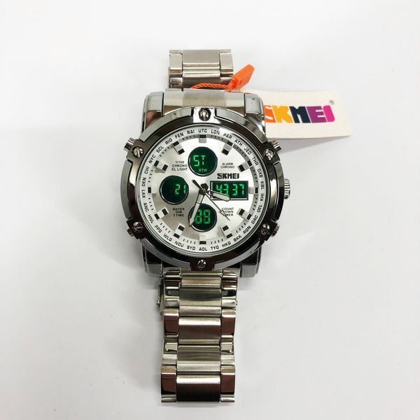 Часы наручные мужские SKMEI 1389SI SILVER, брендовые мужские часы. Цвет: серебряный 00022037 фото