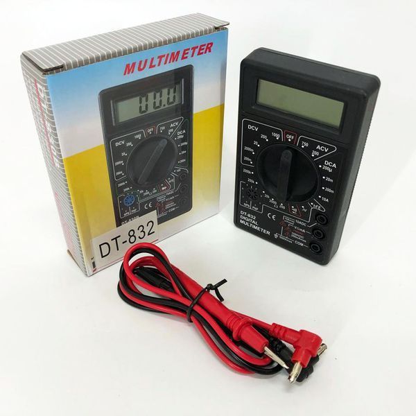 Мультиметр цифровой тестер Digital DT-832 со звуковой прозвонкой, тестер напряжения цифровой 00017263 фото