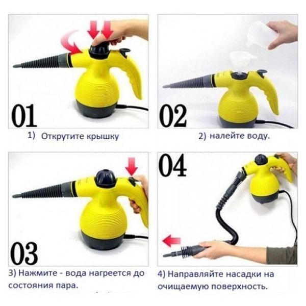 Пароочисник з функцією відпарювача Steam Cleaner Pro 1000 Вт 6 насадок 00013008 фото