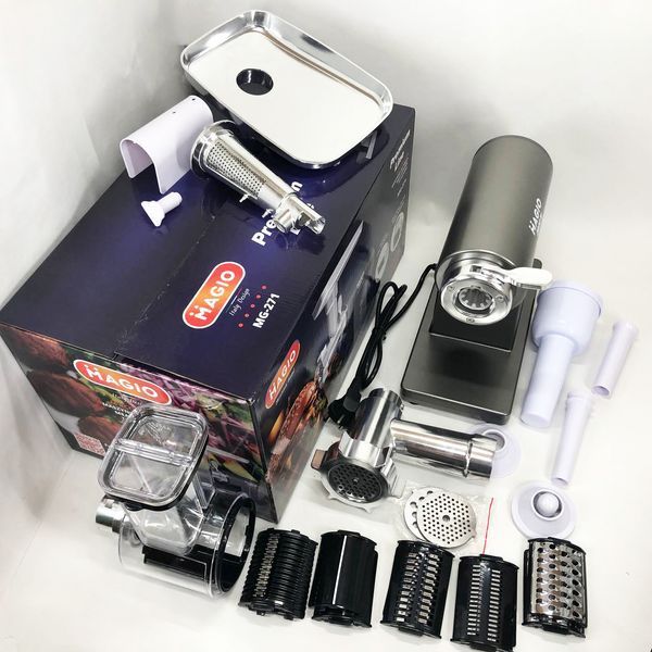 Мясорубка MAGIO MG-271 Premium Line, Электрическая мясорубка с насадками, Электромясорубка для шинковки 00018703 фото