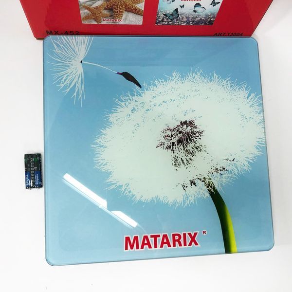 Ваги для підлоги MATARIX MX-452 180 кг, Ваги для вимірювання маси тіла, Електронні ваги кульбаба 00013632 фото