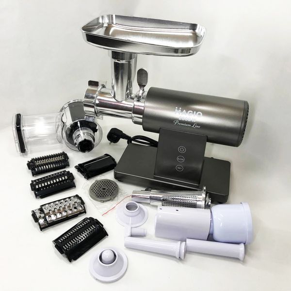 Мясорубка MAGIO MG-271 Premium Line, Электрическая мясорубка с насадками, Электромясорубка для шинковки 00018703 фото
