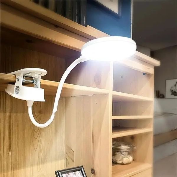 Настольная лампа USB LED гибкая с прищепкой 00023650 фото