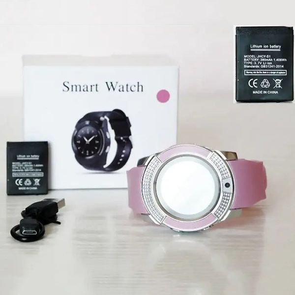 Умные смарт-часы Smart Watch V8. Цвет: розовый 00022411 фото