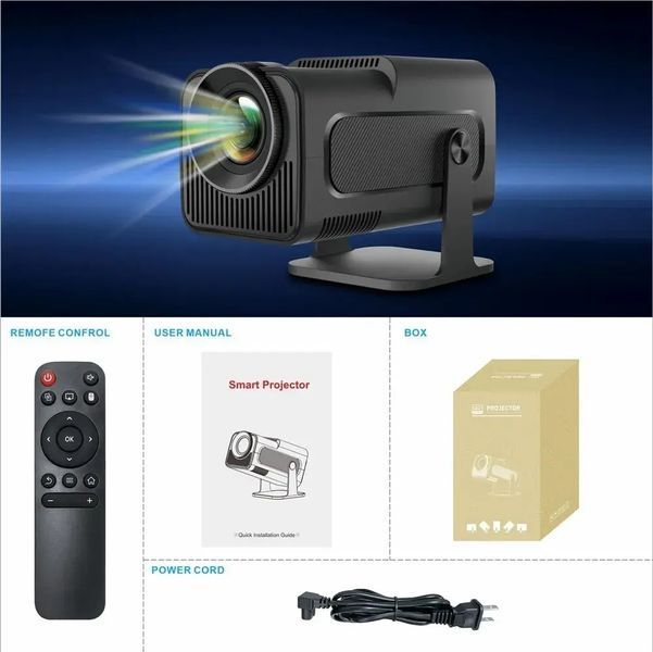 Проектор SmartTV домашний кинотеатр UltraHD HY320 4K Android 11 WI-FI6 Bluetooth HDMI 150" FullHD 300ANSI черный 00018047 фото