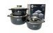 Набор кастрюль Higher Kitchen НК-301 с гранитным антипригарным покрытием 8 предметов 00020377 фото 4