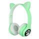 Беспроводные наушники с кошачьими ушками и RGB подсветкой Cat VZV 23M. Цвет: зеленый 00023808 фото 18