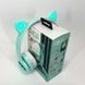 Беспроводные наушники с кошачьими ушками и RGB подсветкой Cat VZV 23M. Цвет: зеленый 00023808 фото 1