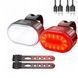 Велофонарь аккумуляторный передний и задний ZH-078-2LED фонарь + STOP-14SMD, Стоп-сигнал на заднюю раму 00016797 фото 1