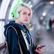 Беспроводные наушники с кошачьими ушками и RGB подсветкой Cat VZV 23M. Цвет: зеленый 00023808 фото 6