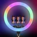 Кольцевая LED лампа RGB MJ45 Ring 45 см комплектация адаптер со встроенным кабелем, держатели для телефона, пульт 00023199 фото 5