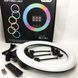 Кольцевая LED лампа RGB MJ45 Ring 45 см комплектация адаптер со встроенным кабелем, держатели для телефона, пульт 00023199 фото 11