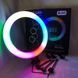 Кольцевая LED лампа RGB MJ45 Ring 45 см комплектация адаптер со встроенным кабелем, держатели для телефона, пульт 00023199 фото 14