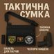 Сумка тактическая черная для скрытого ношения с кобурой, мужской мессенджер из кордуры 00018384 фото 110