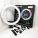 Кольцевая LED лампа RGB MJ45 Ring 45 см комплектация адаптер со встроенным кабелем, держатели для телефона, пульт 00023199 фото 12