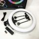 Кольцевая LED лампа RGB MJ45 Ring 45 см комплектация адаптер со встроенным кабелем, держатели для телефона, пульт 00023199 фото 10