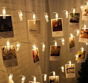 Гирлянда светодиодная с прищепками для фото 4,5м 20 Led от батареек 00024920 фото