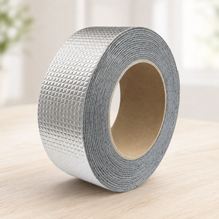 Надміцна липка стрічка з алюмінієвим покриттям / BUTYL SELF-ADHESIVE 10м / Алюмінієва водостійка фольга-скотч sp7233 фото