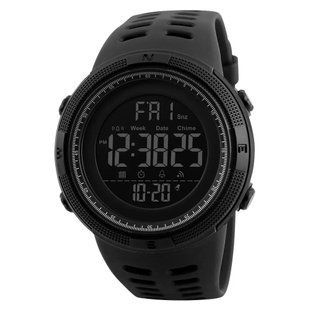 Годинник наручний чоловічий SKMEI 1251BK ALL BLACK, фірмовий спортивний годинник. Колір: чорний 00022455 фото