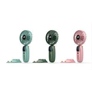 Портативный мини вентилятор Mini fan AND892 с подставкой для телефона и дисплеем 00018508 фото