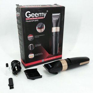 Аккумуляторная машинка для стрижки волос Gemei GM-6042, окантовочная машинка. Цвет: черный 00015268 фото