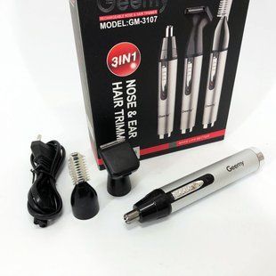 Триммер для носа и ушей GEMEI GM-3107 3в1, электробритва с насадками для бороды, тример для бороды 00014315 фото