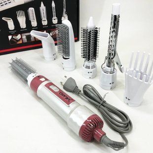 Фен для волосся стайлер з насадками Gemei GM-4836 7 в 1, Фен-стайлер з різними насадками 00014527 фото