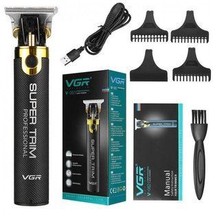 Машинка для стрижки VGR V-082 акумуляторна бездротова професійна + 3 насадки триммер для волосся 00014377 фото