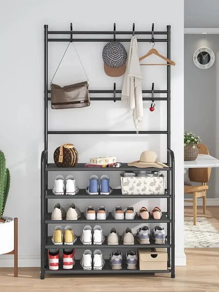 белая Универсальная вешалка для одежды New simple floor clothes rack 5 полок 00013206 фото