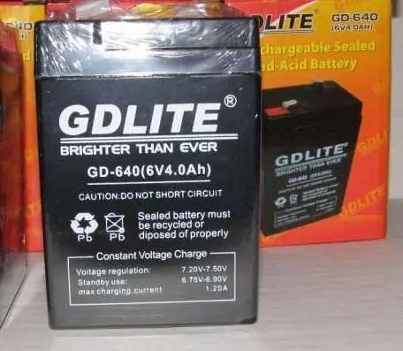 Аккумулятор BATTERY GD 640 6V 4A 00024690 фото
