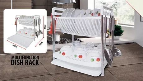 Сушилка для посуды Multifunctional Dish Rack | Кухонная сушка для посуды | Посудосушка 00021512 фото