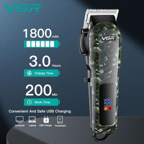 Машинка для стрижки волосся VGR V-665, Машинка для стрижки, Підстригальна машинка, Професійна 00015120 фото