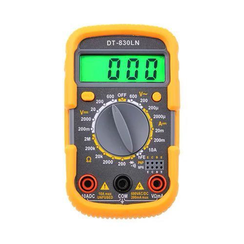 Мультиметр DT-830 LN з підсвічуванням та звуком ABaTap до 750 В Помаранчевий, тестер для вимірювання напруги 00017258 фото
