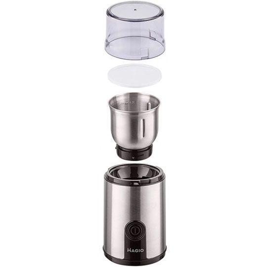 Кофемолка MAGIO MG-201 200 Вт, машинка для помола кофе, кофемолка мини, электрическая кофемолка для турки 00018882 фото