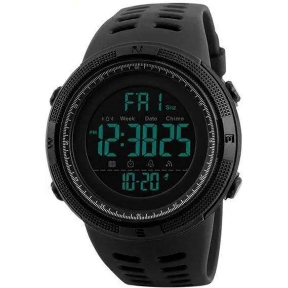 Часы наручные мужские SKMEI 1251BK ALL BLACK, фирменные спортивные часы. Цвет: черный 00022455 фото