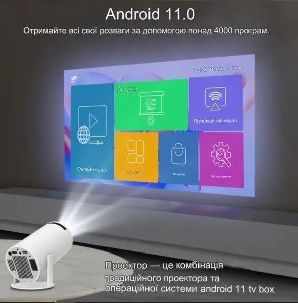Смарт Проектор MAGCUBIC HY300 4K Android 11 HD BT5.0 Dual Wi-Fi Домашній кінотеатр 00024422 фото