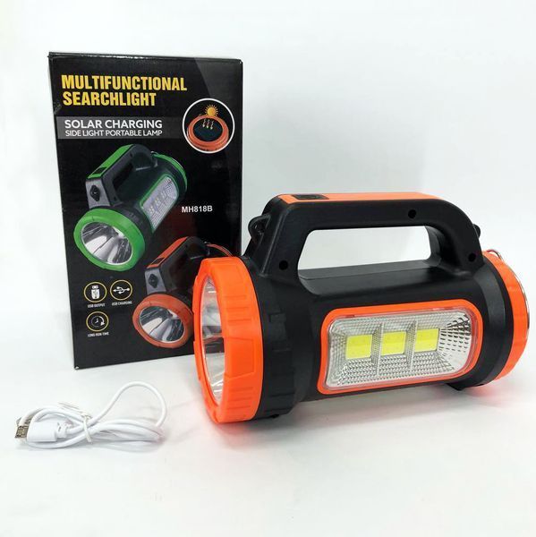 Кемпинговый фонарь XBL 818C-3W+COB, фонарь-светильник аккумуляторный кемпинговый. Цвет: оранжевый 00022882 фото