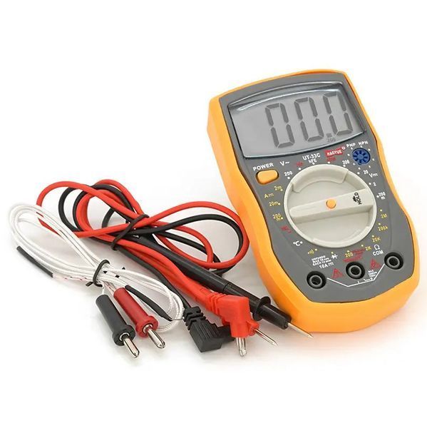 Мультиметр HAOYUE DT-33C Вимірювання: V (AC/DC), A (AC/DC), &Omega;, hFE, дзвінки. Функції: Data Hold, тест діодів 00017476 фото
