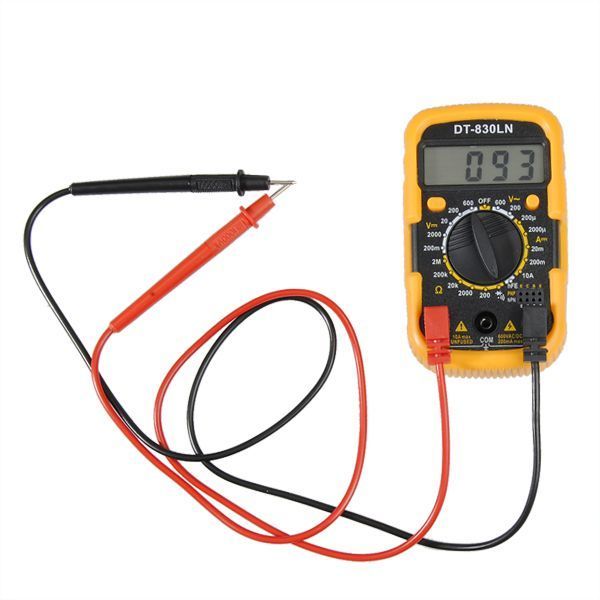 Мультиметр DT-830 LN з підсвічуванням та звуком ABaTap до 750 В Помаранчевий, тестер для вимірювання напруги 00017258 фото