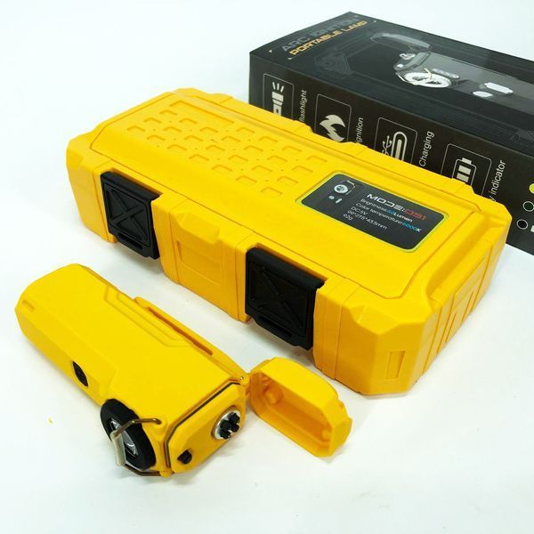 Фонарик-зажигалка армейская MULTIFUNCTIONAL D51-COB электроимпульсная аккумуляторная. Цвет: желтый 00023044 фото
