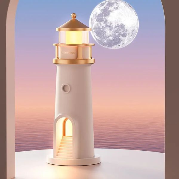 Ночник маяк с проекцией луны LightHouse проектор луны с аккумулятором 00022379 фото