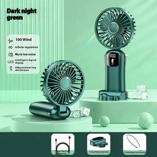 Портативный мини вентилятор Mini fan AND892 с подставкой для телефона и дисплеем 00018508 фото