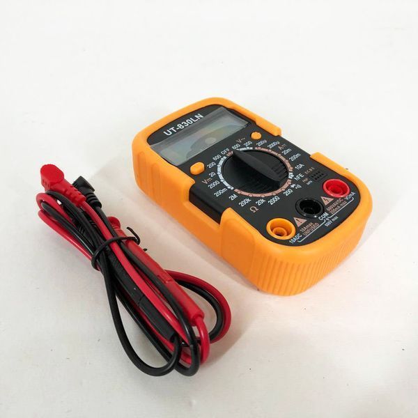 Мультиметр DT-830 LN з підсвічуванням та звуком ABaTap до 750 В Помаранчевий, тестер для вимірювання напруги 00017258 фото