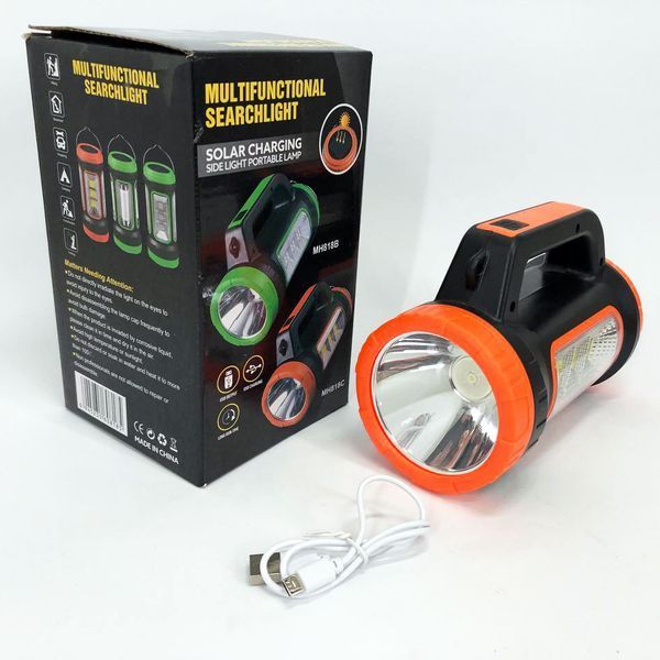 Кемпинговый фонарь XBL 818C-3W+COB, фонарь-светильник аккумуляторный кемпинговый. Цвет: оранжевый 00022882 фото